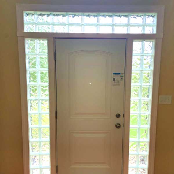 Glass Block Door Surround in Pennsylvania