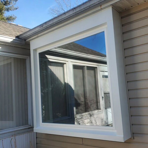 Garden window enhancing the exterior of a Pennsylvania home.