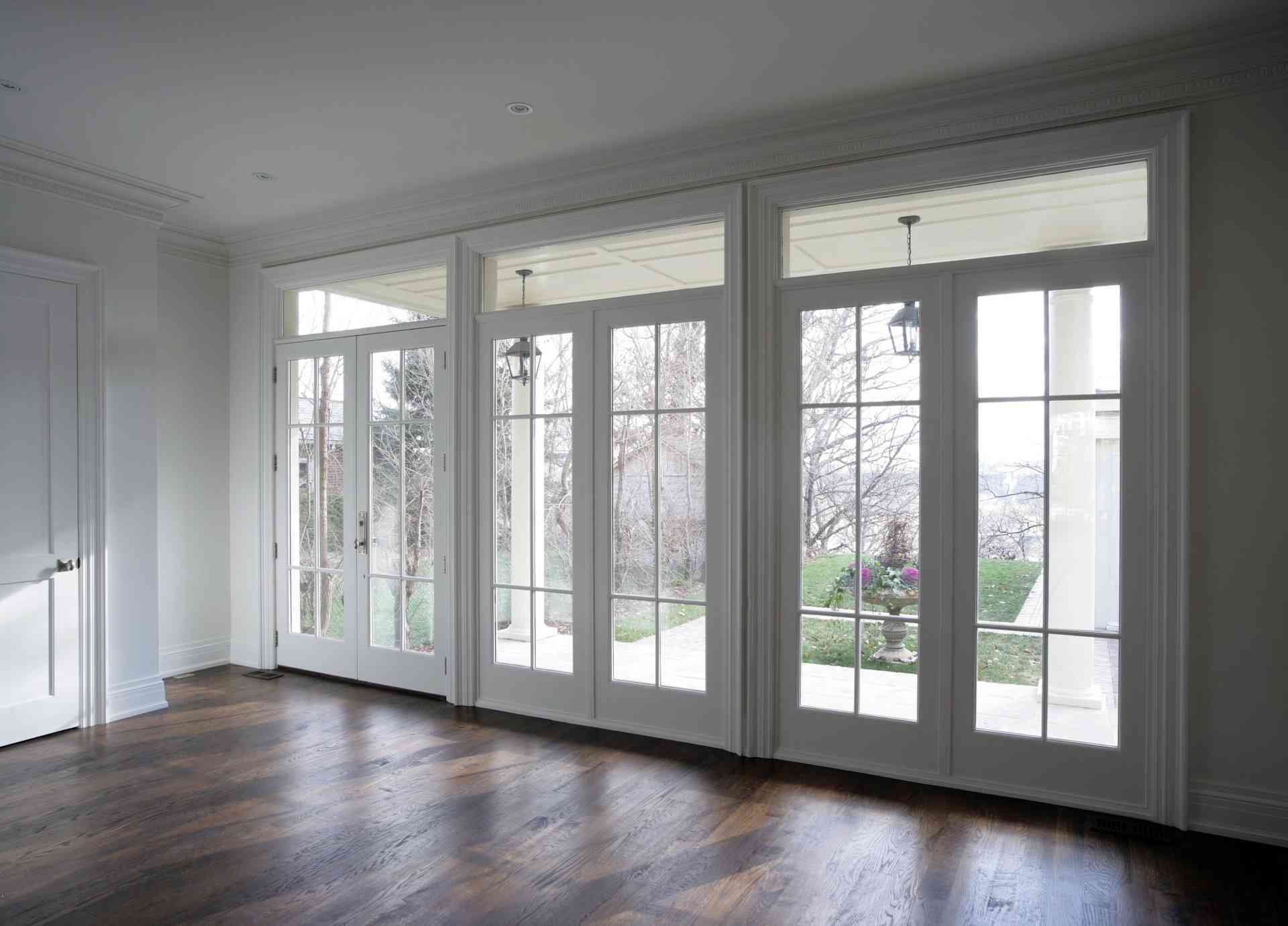 Wide glass French doors creating a elegant home entry design in Mechanicsburg, PA