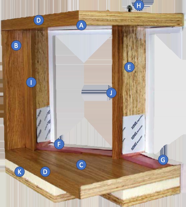 Bay & bow window standard construction dimensions in Mechanicsburg, PA